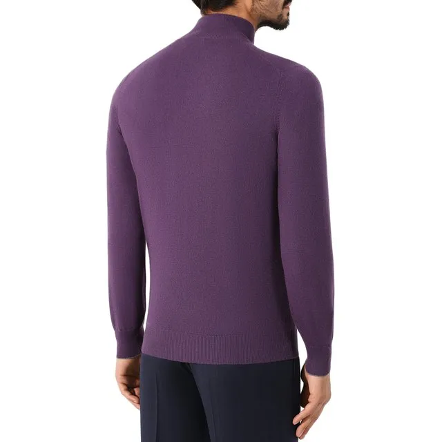 High-Neck Zipped Sweater