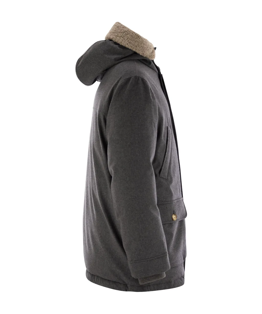 Shearling Down Coat