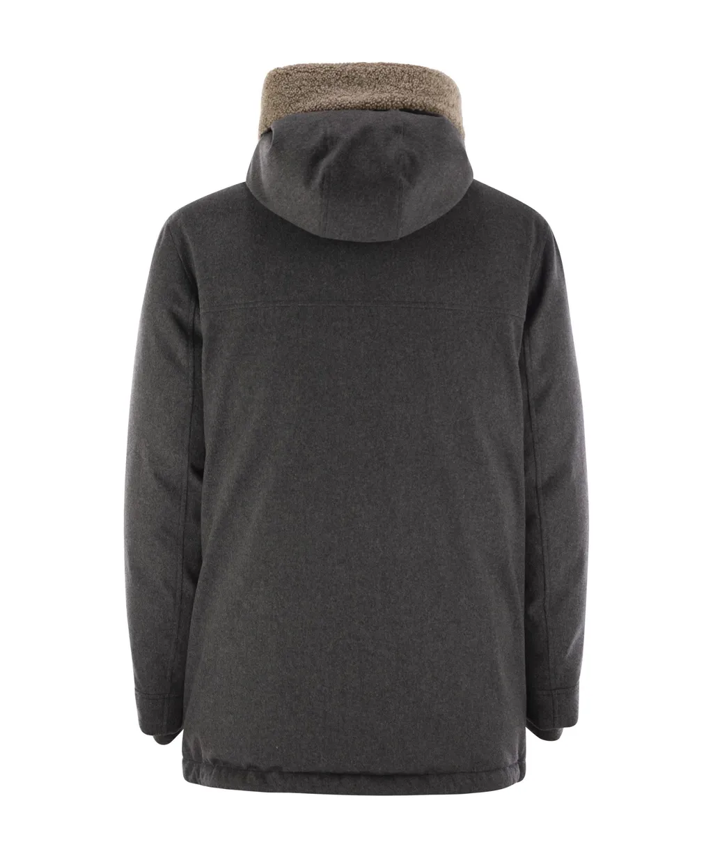 Shearling Down Coat