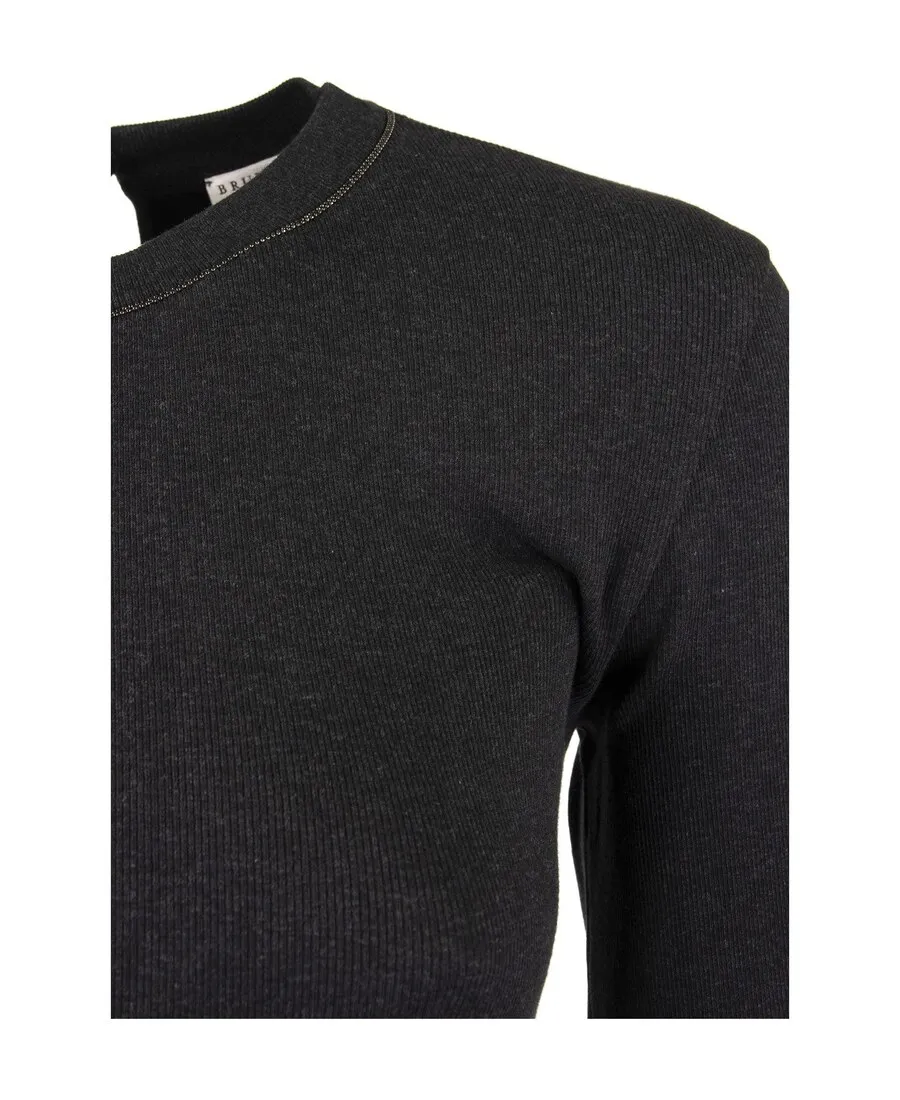 Embellished Crewneck Top