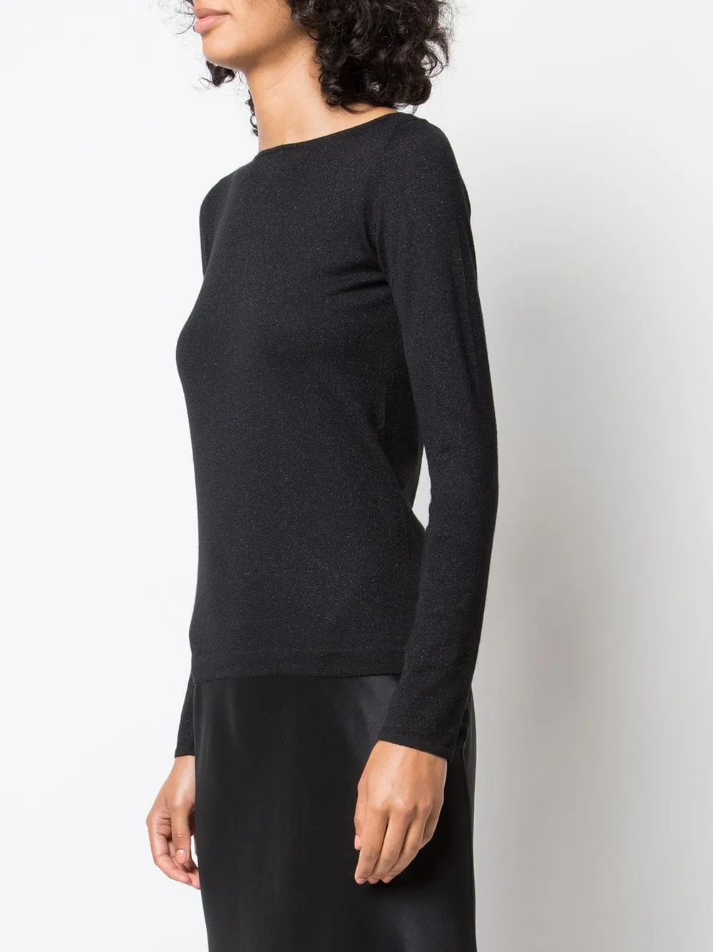Long-Sleeved Boat Neck Jumper