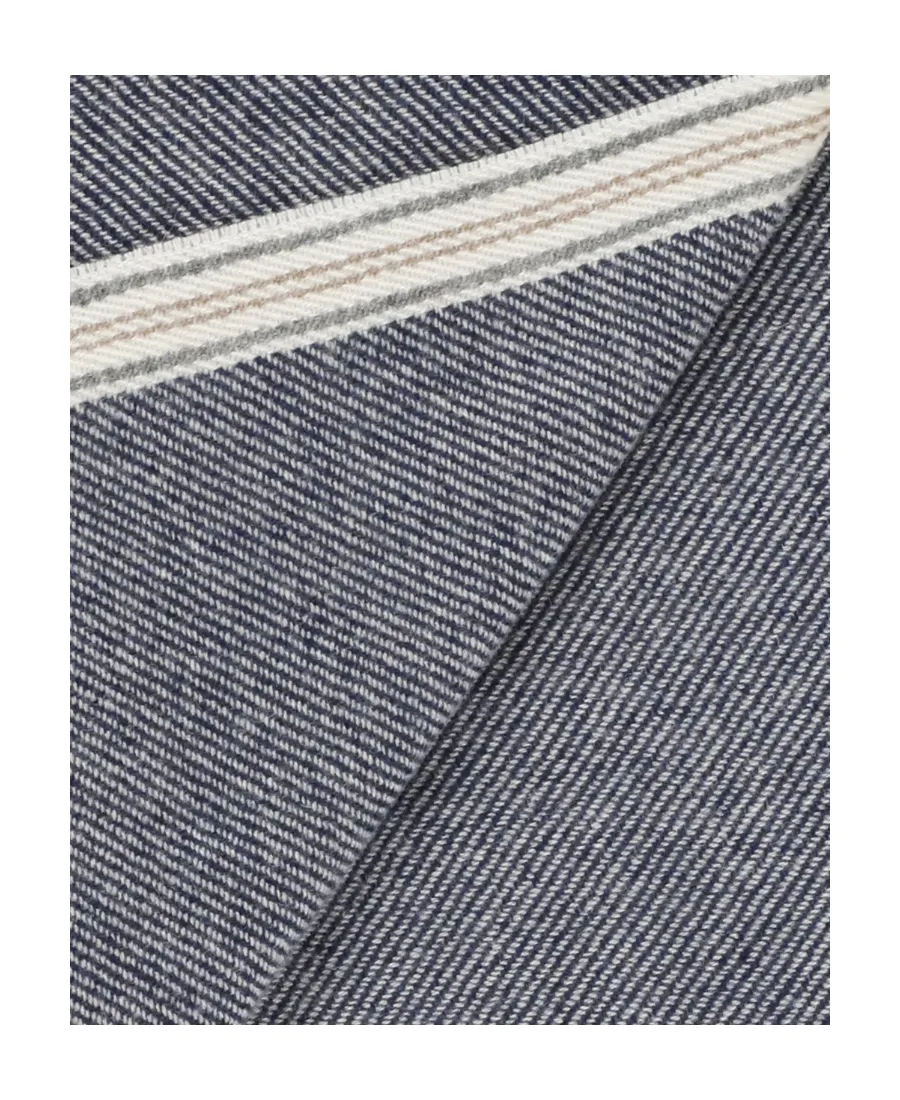 Fringed Edge Striped Scarf