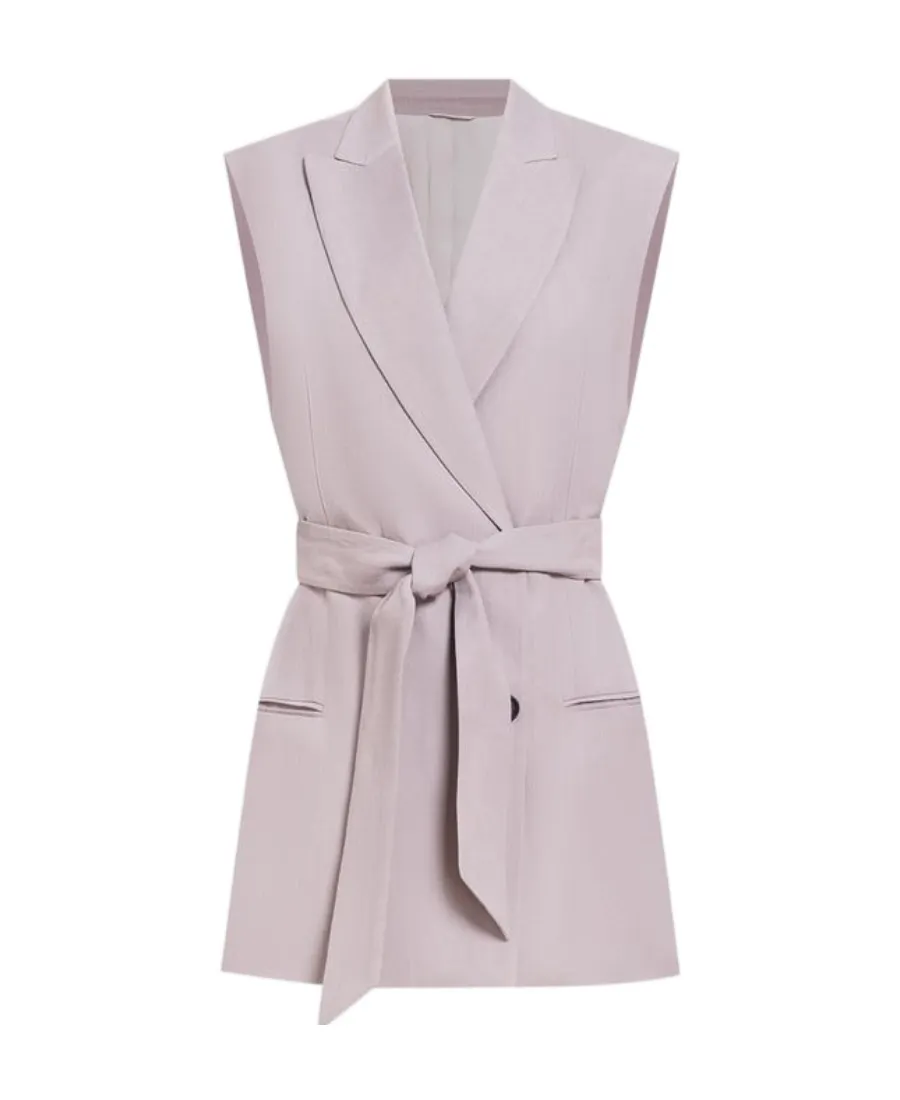 Double-Breasted Sleeveless Blazer