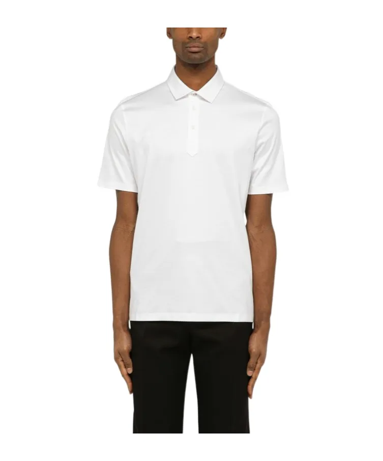 Shirt-Style Collar Jersey Polo Shirt