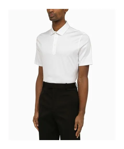 Shirt-Style Collar Jersey Polo Shirt