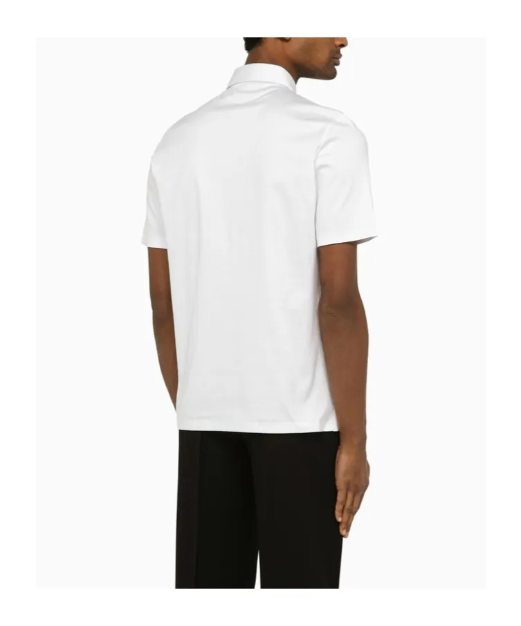 Shirt-Style Collar Jersey Polo Shirt