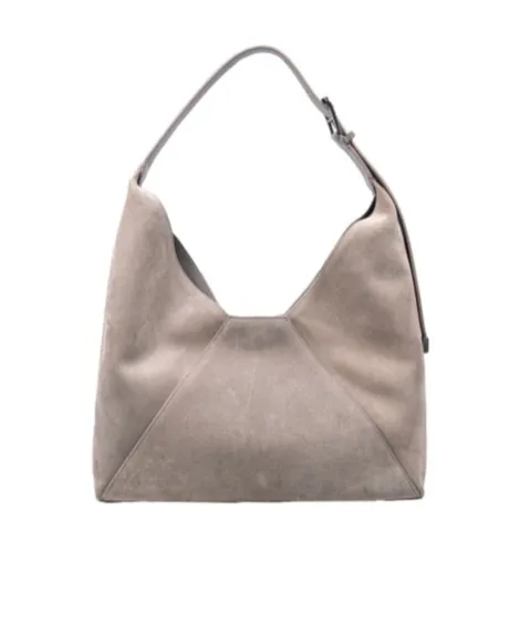 Logo Printed Panelled Shoulder Bag