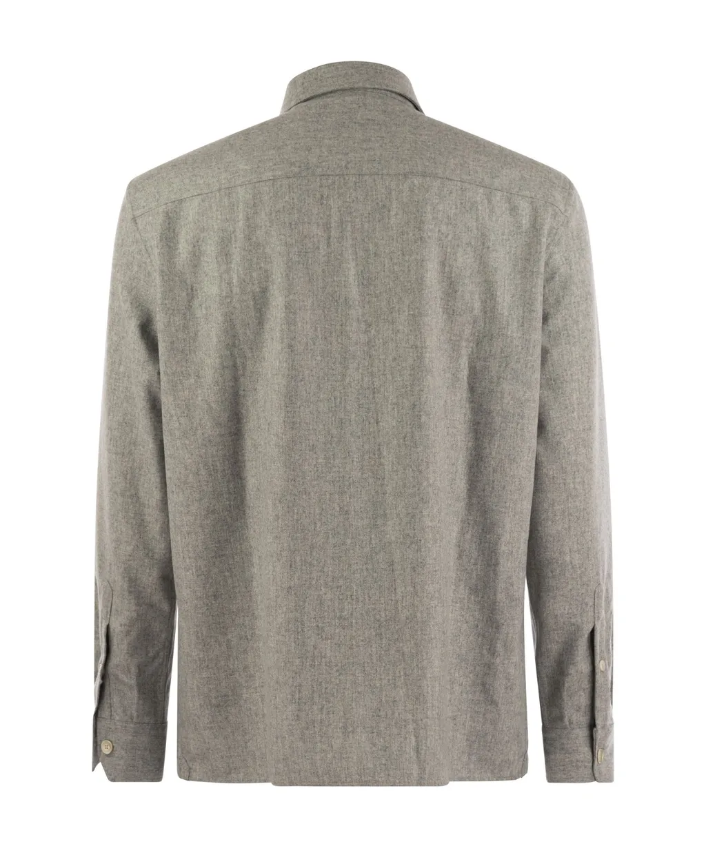 Flap Pocket Long-Sleeved Shirt