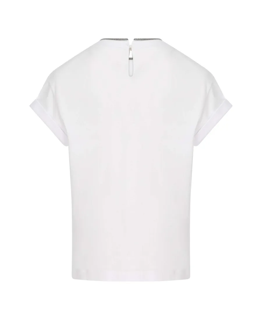 Chain-Trim Crewneck T-Shirt