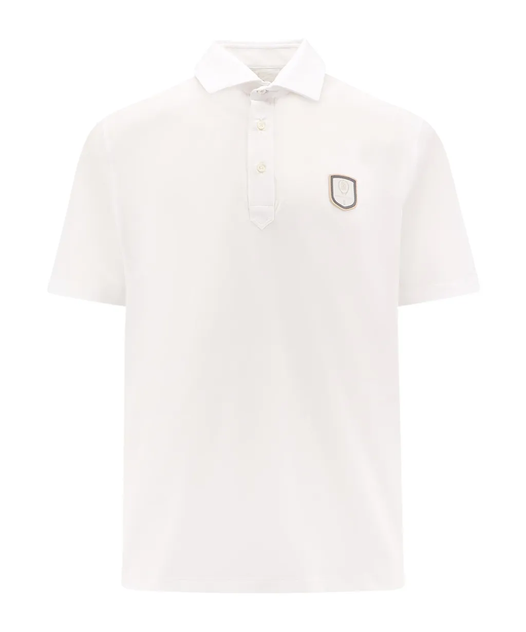 Logo Patch Short Sleeved Polo Shirt