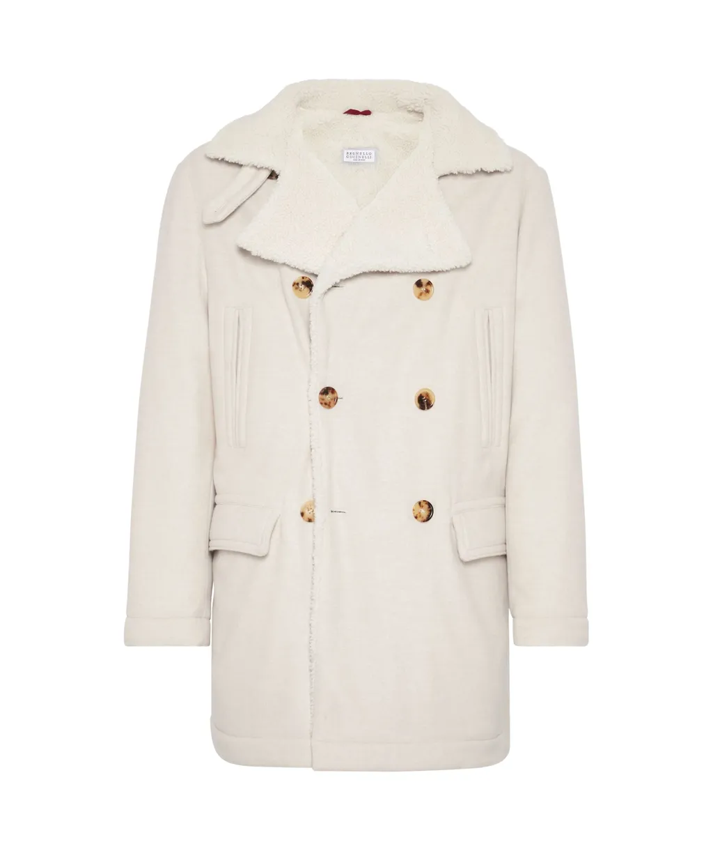 Double-Breasted Long-Sleeved Coat