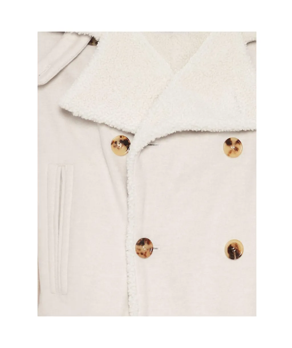 Double-Breasted Long-Sleeved Coat