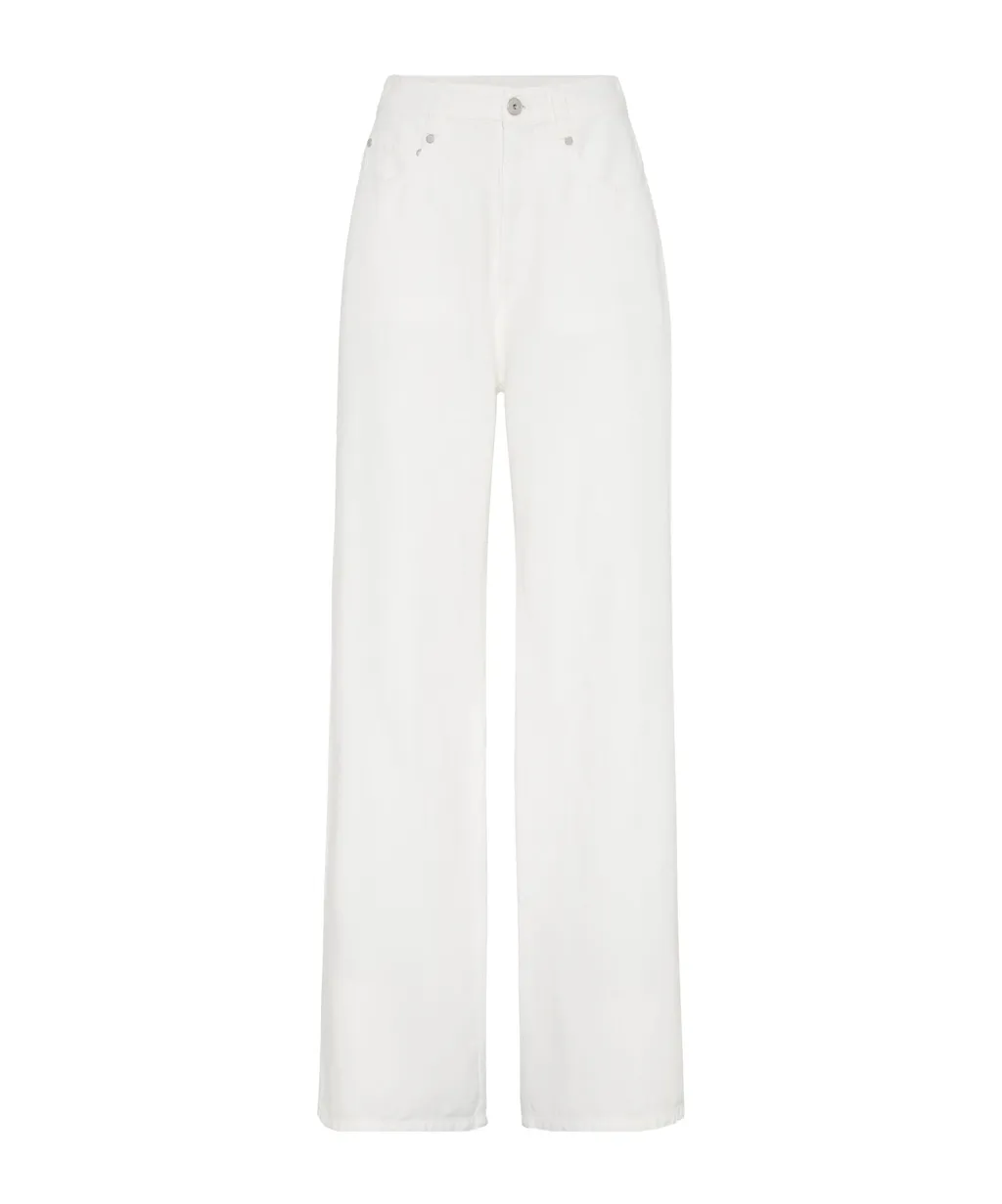 Five-Pocket Wide-Leg Jeans