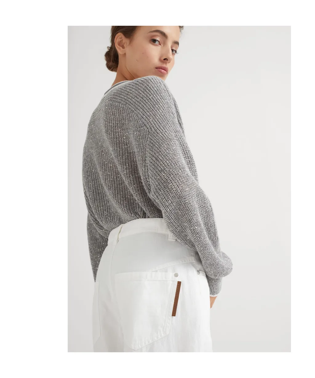 Five-Pocket Wide-Leg Jeans