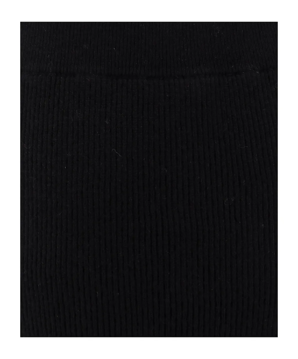 Straight Hem Knitted Midi Skirt