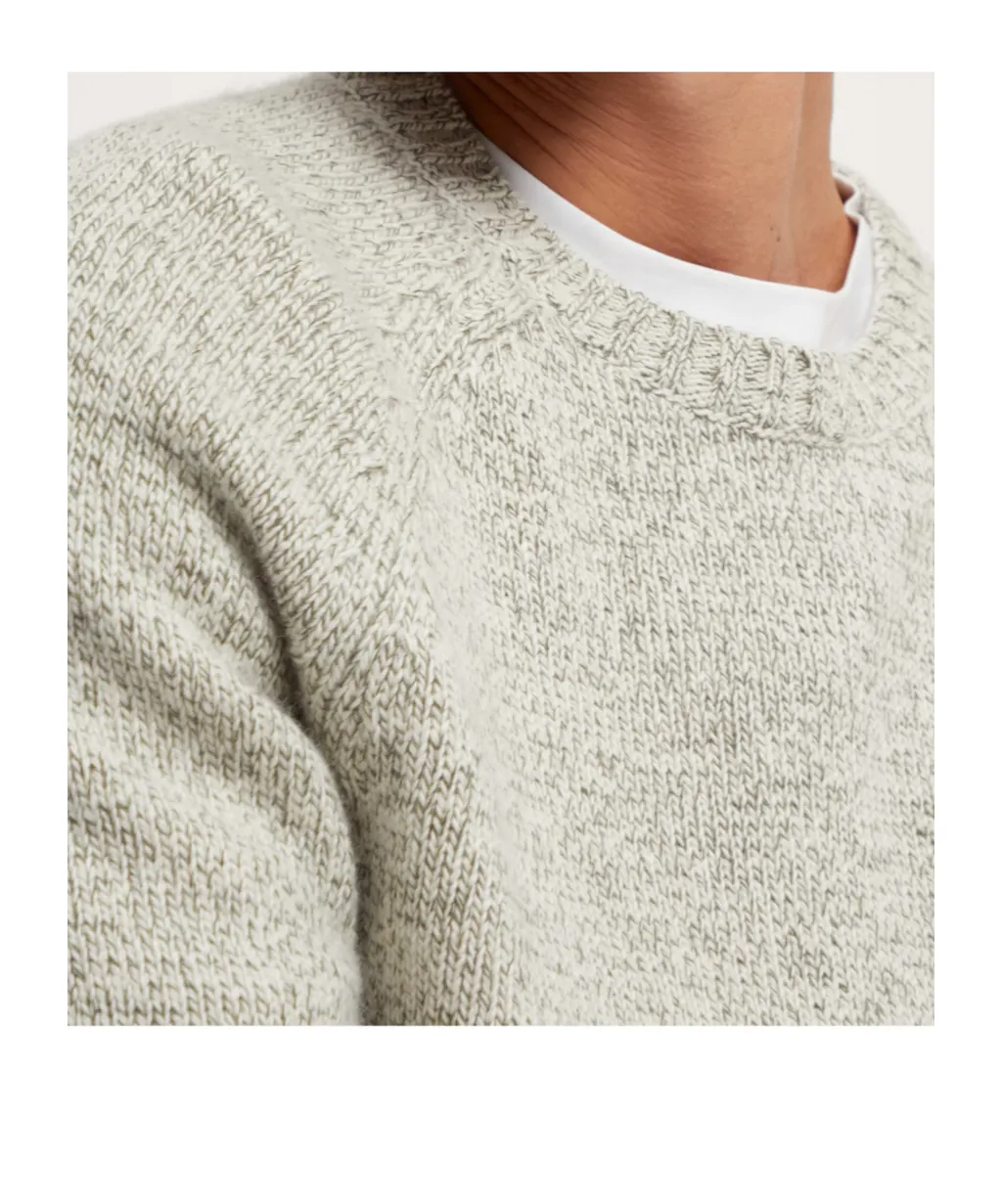 Marl-Knitted Crewneck Jumper