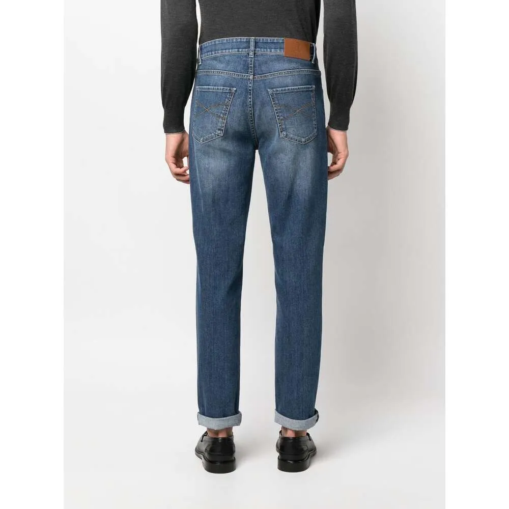 Mid-Rise Straight-Leg Jeans