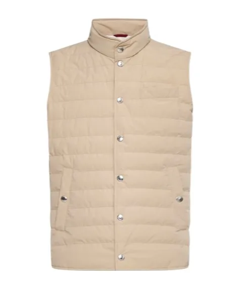 High-Neck Quilted Gilet