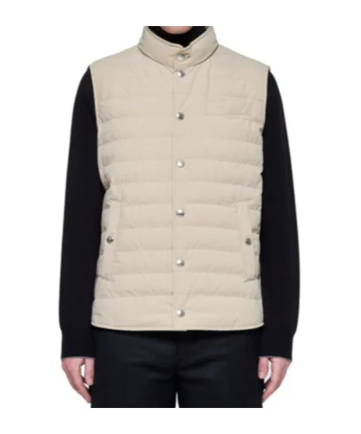High-Neck Quilted Gilet