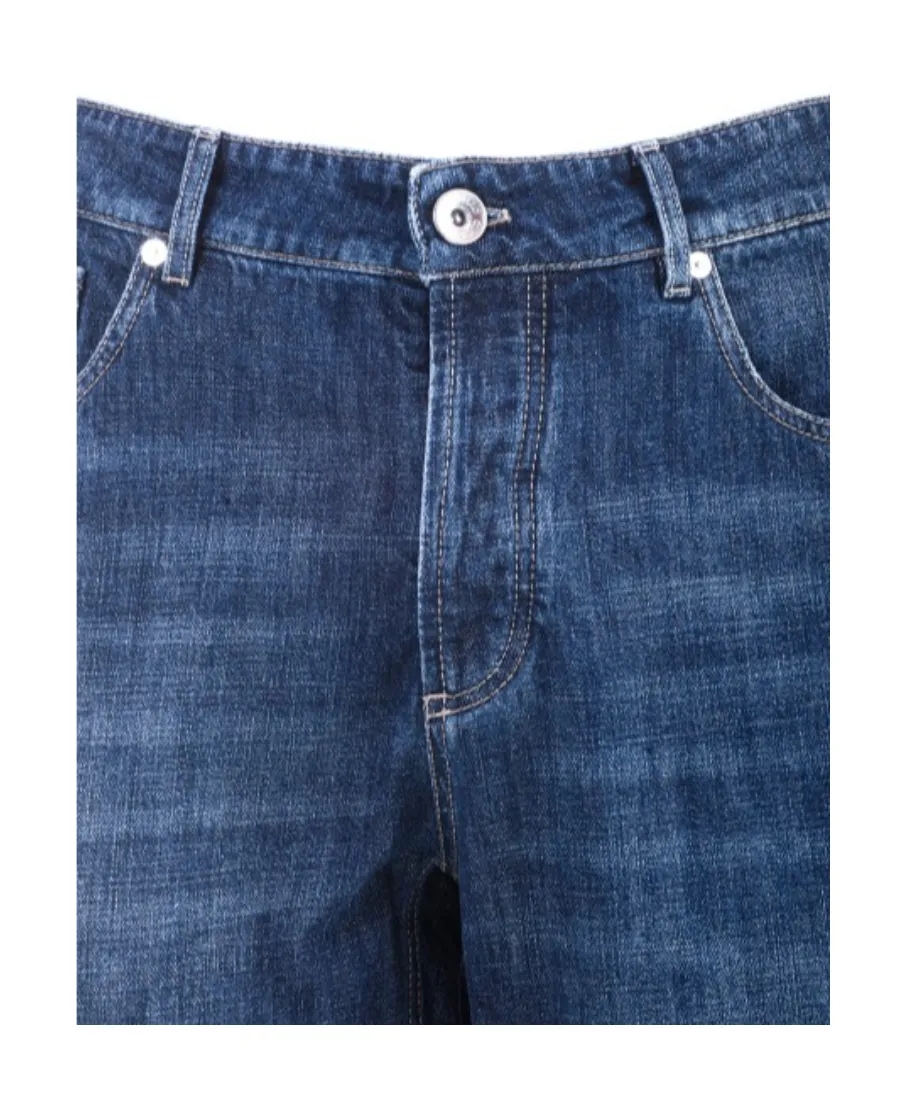 Straight-Leg Slim-Cut Jeans