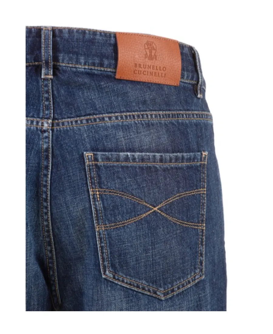 Straight-Leg Slim-Cut Jeans