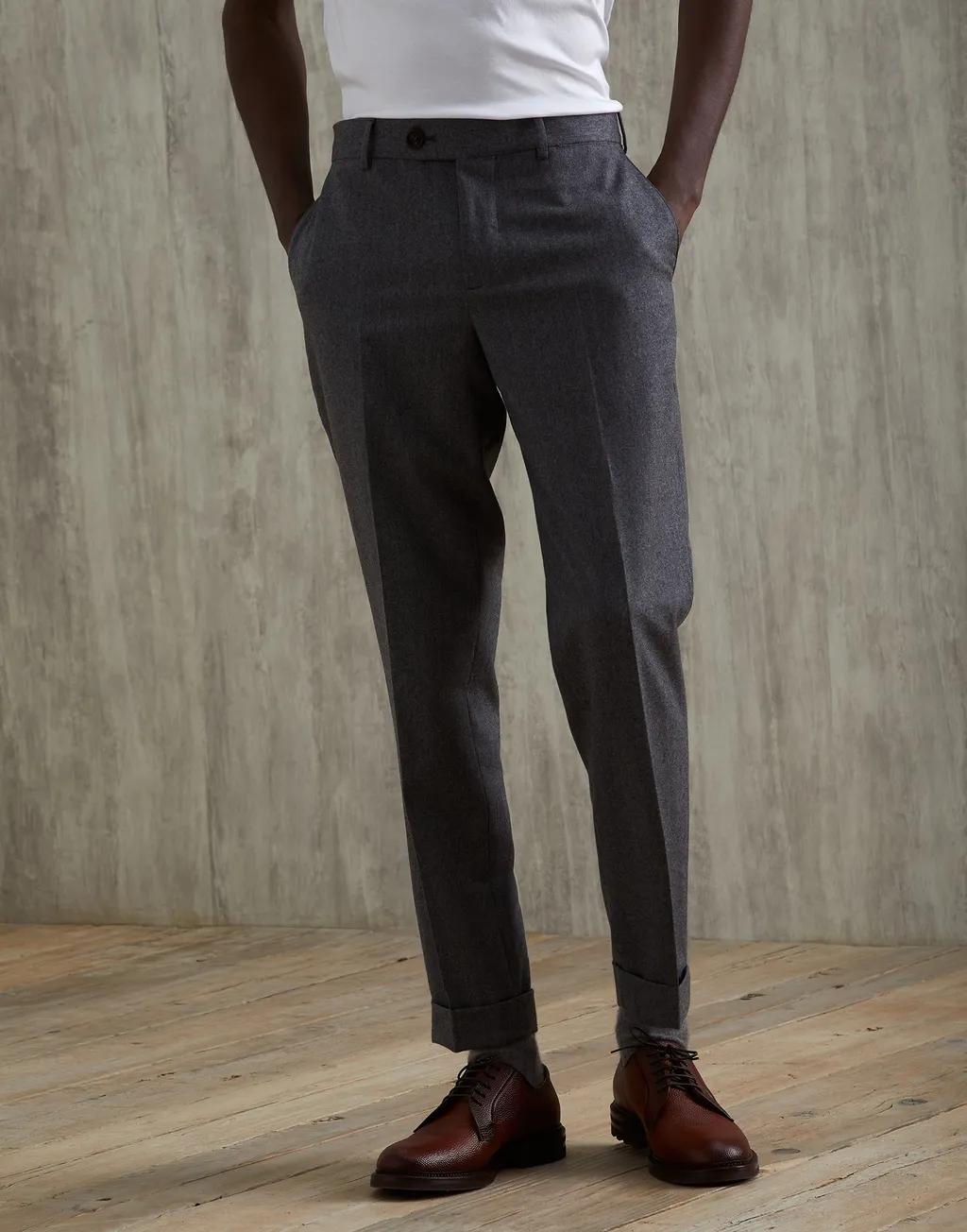 Mid-Rise Tailored Trousers