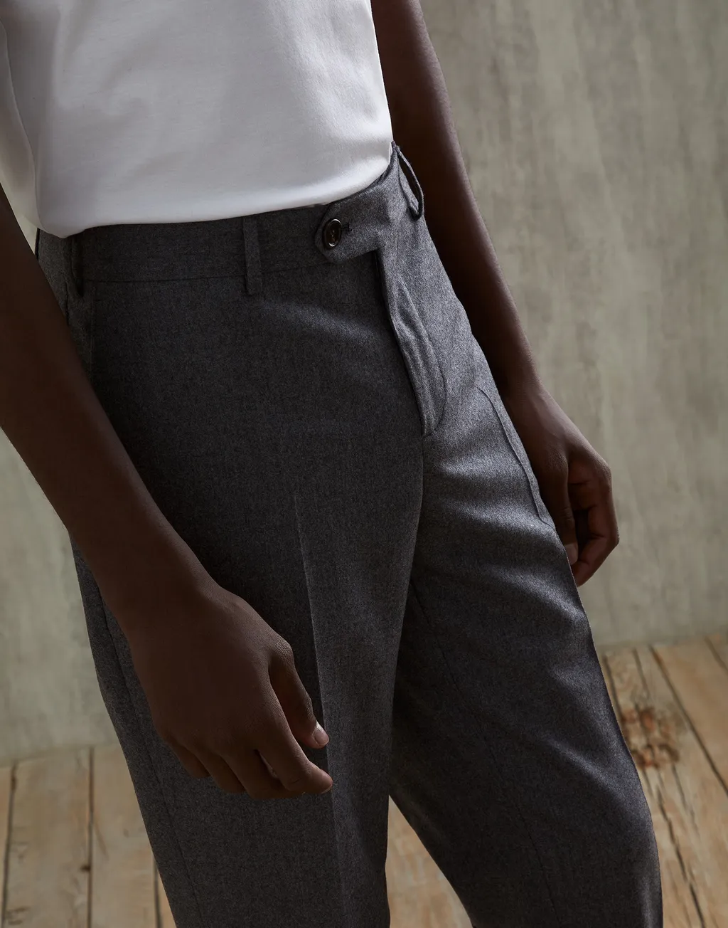 Mid-Rise Tailored Trousers