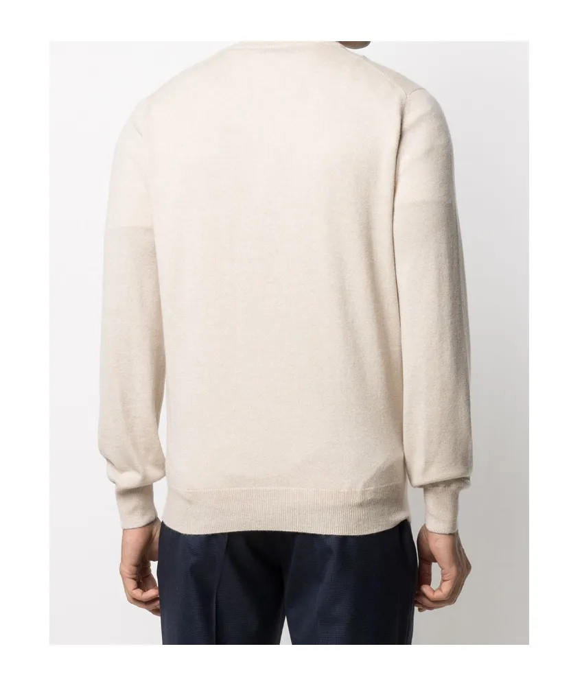 Funnel-Neck Knitted Polo Shirt