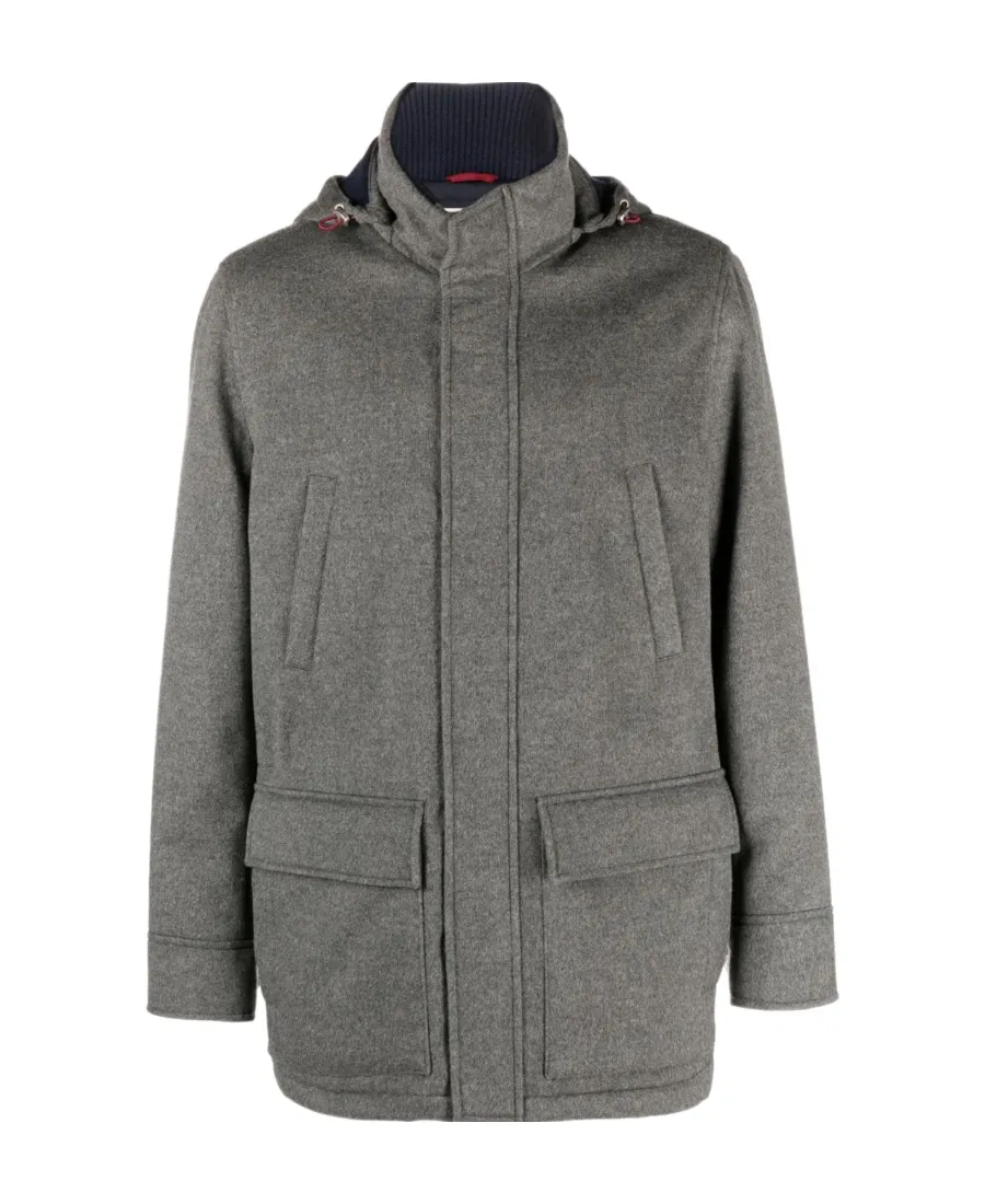 Long-Sleeved Hooded Coat