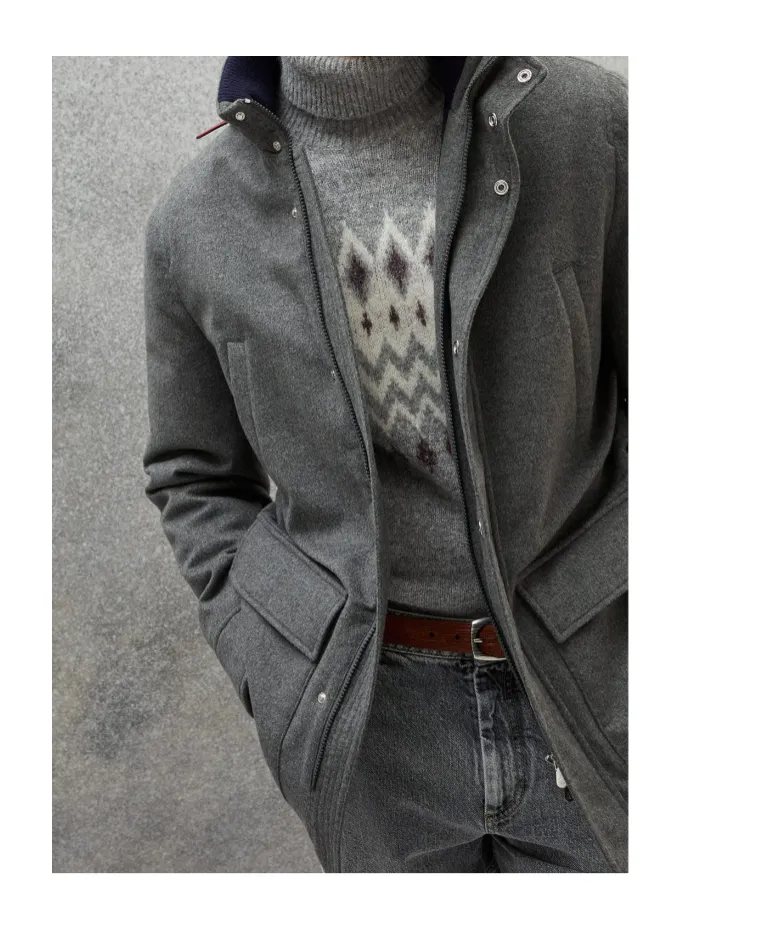 Long-Sleeved Hooded Coat