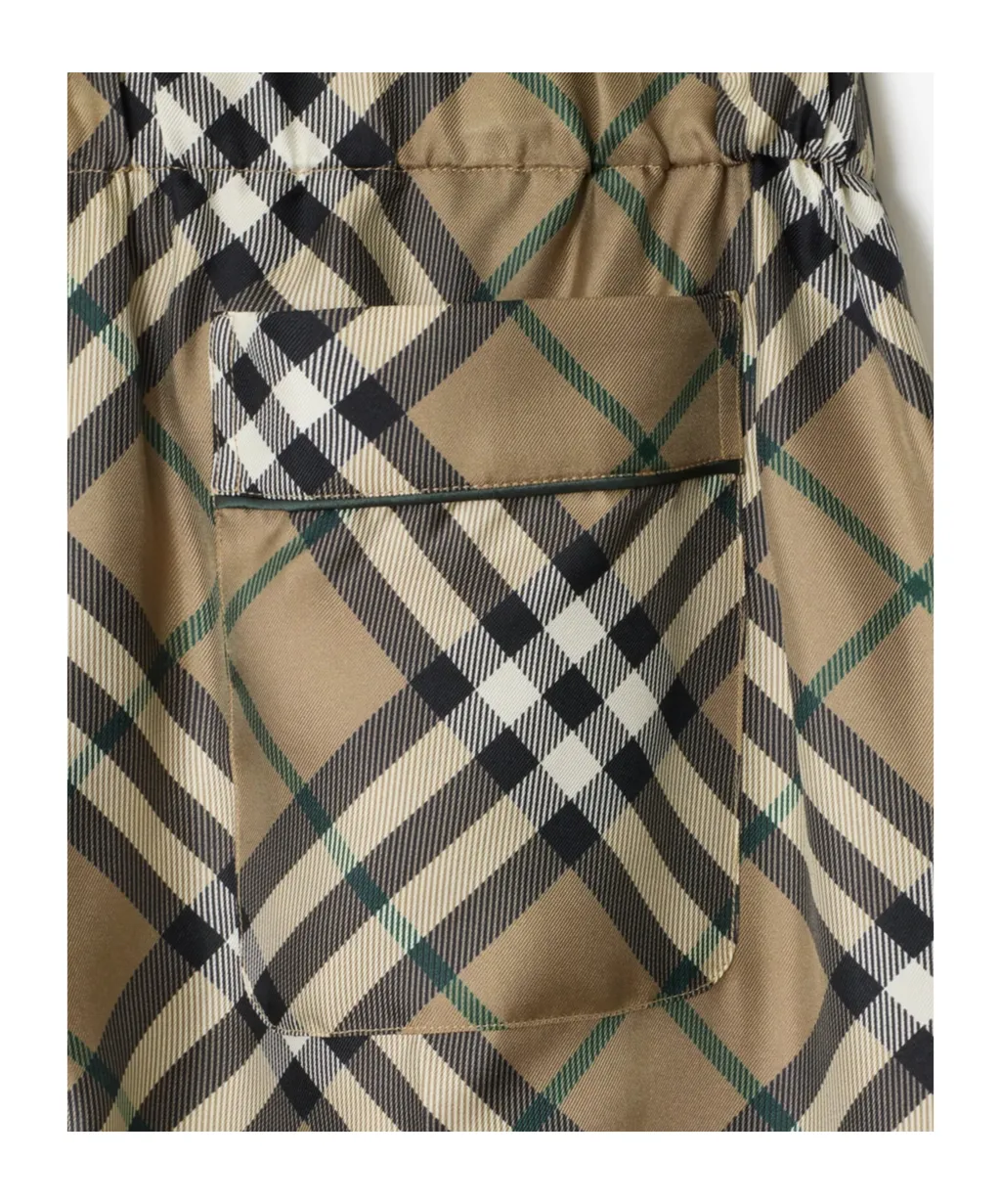 Checked Drawstring Pyjama Trousers