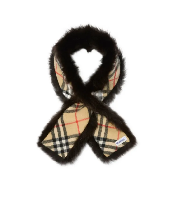 Reversible Shearling Scarf