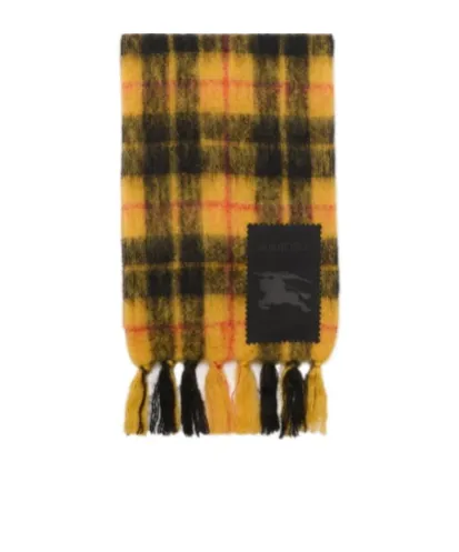 Checked Fringed-Edge Scarf, 2