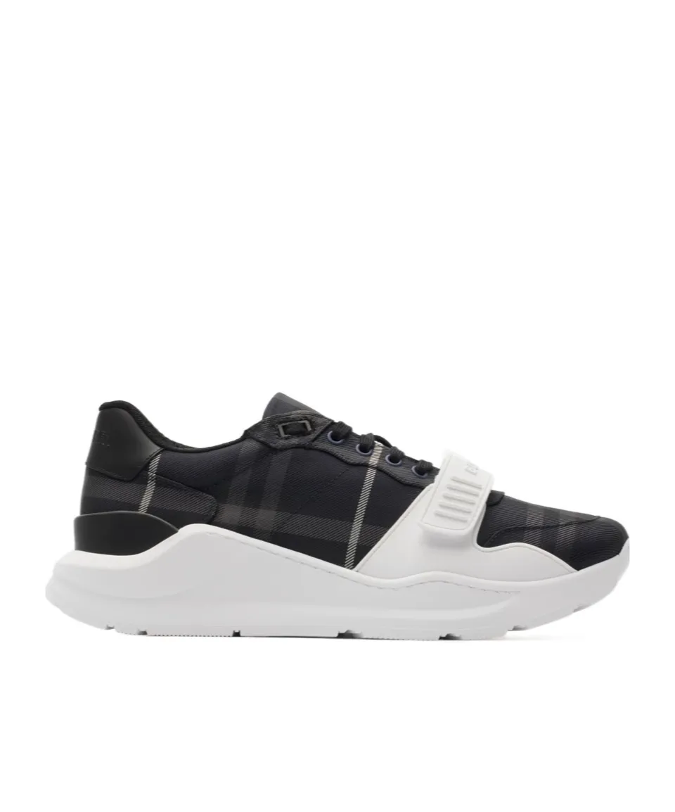 Checked Lace-Up Sneakers