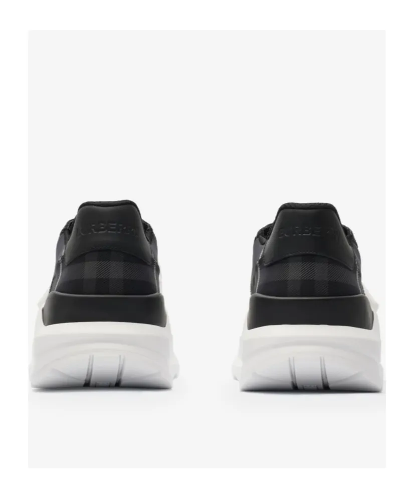 Checked Lace-Up Sneakers