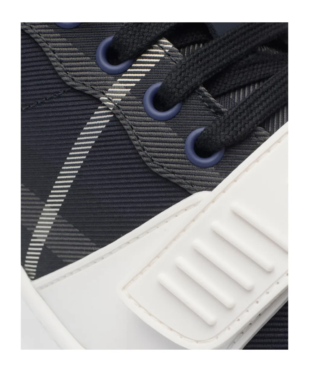 Checked Lace-Up Sneakers