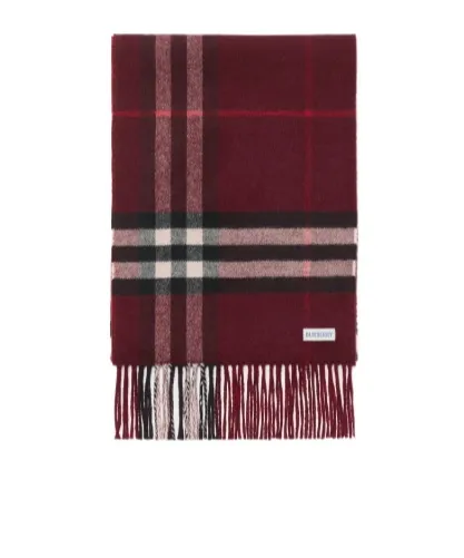 Checked Fringed-Edge Scarf