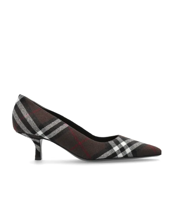Checked Pointed-Toe Pumps