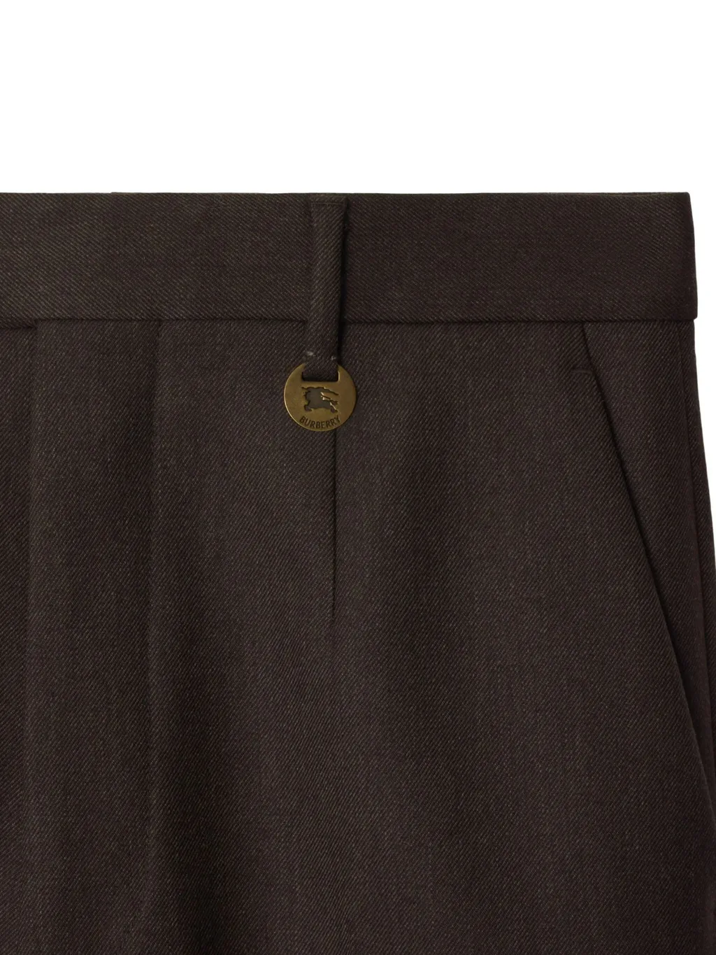 Straight-Leg Pleated Trousers