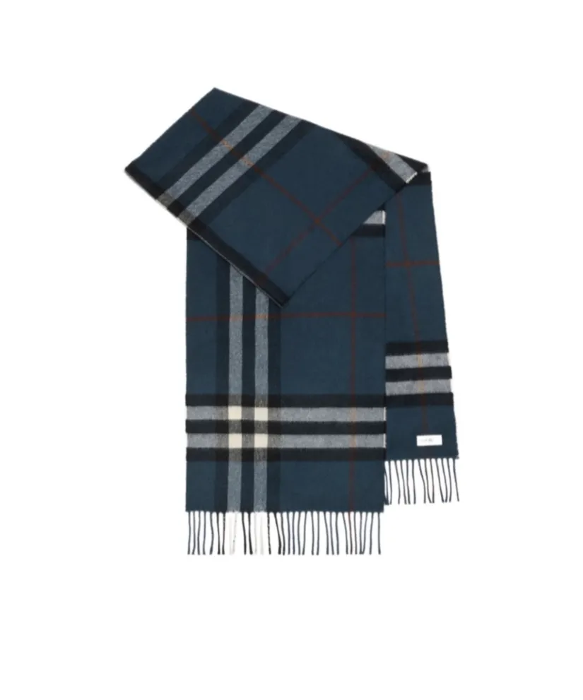 Checked Fringed-Edge Scarf