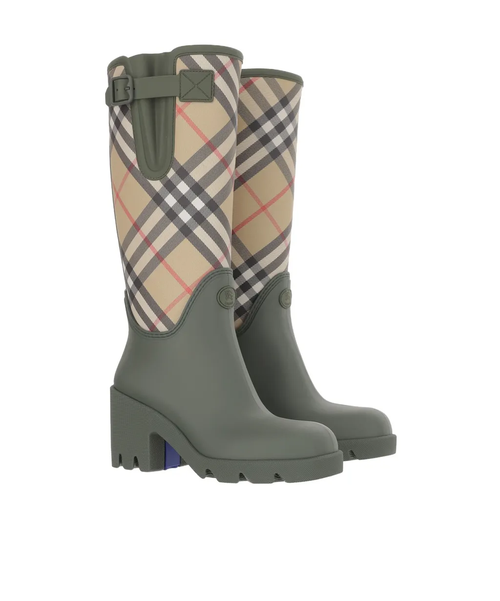 Marsh Heeled Checked Wellington Boots