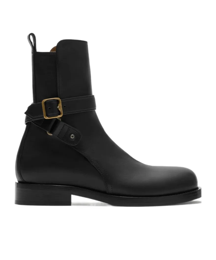 Round-Toe Ankle Boots