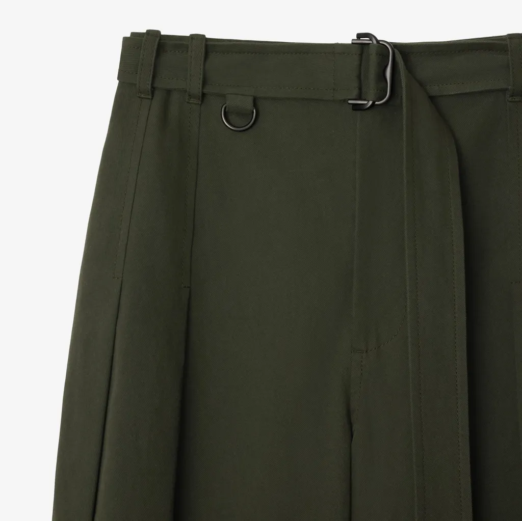 Pleated Belted Trousers