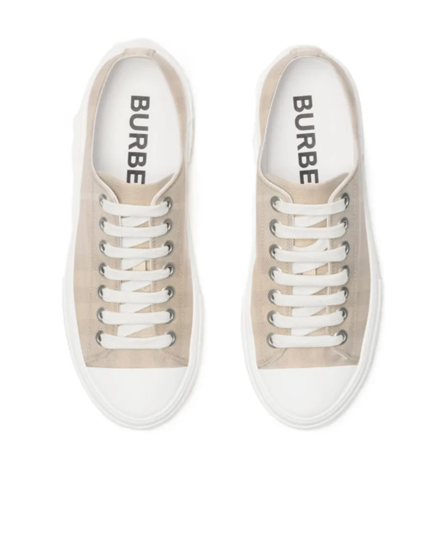 Checked Lace-Up Sneakers