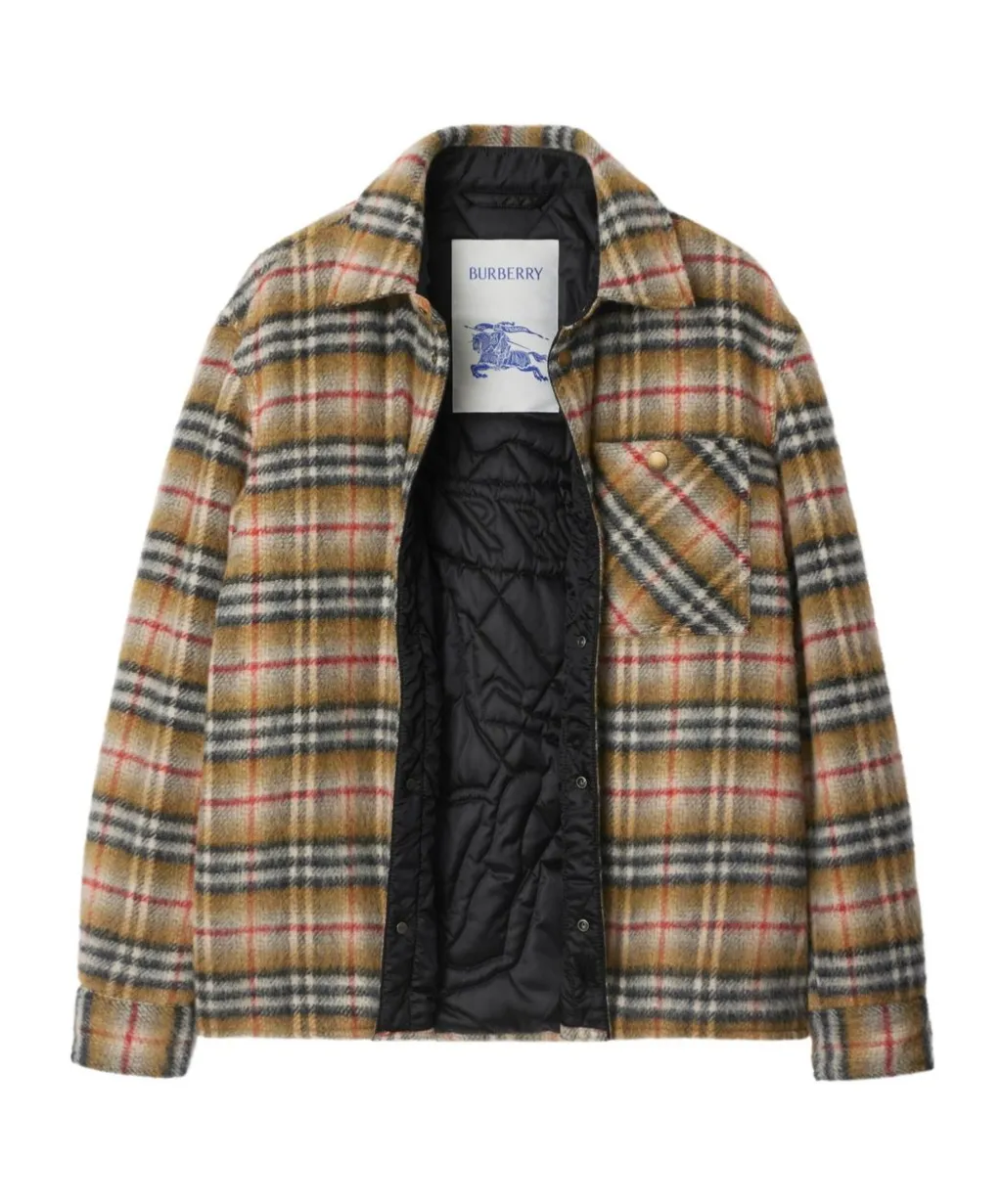 Long Sleeved Checked Jacket