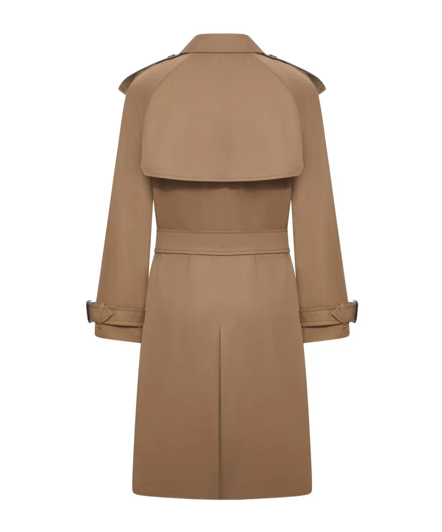 Long Gabardine Trench Coat