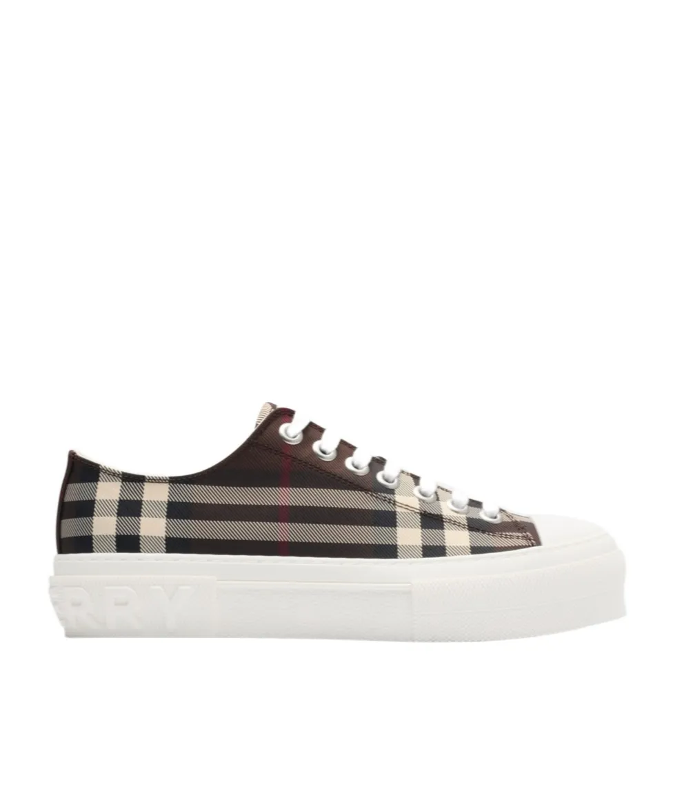 Checked Lace-Up Sneakers