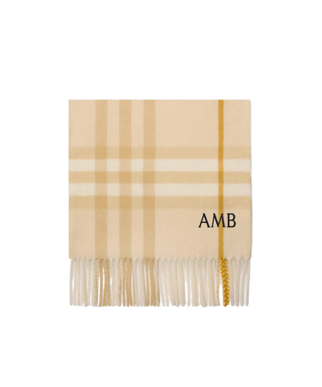 Check Cashmere Scarf
