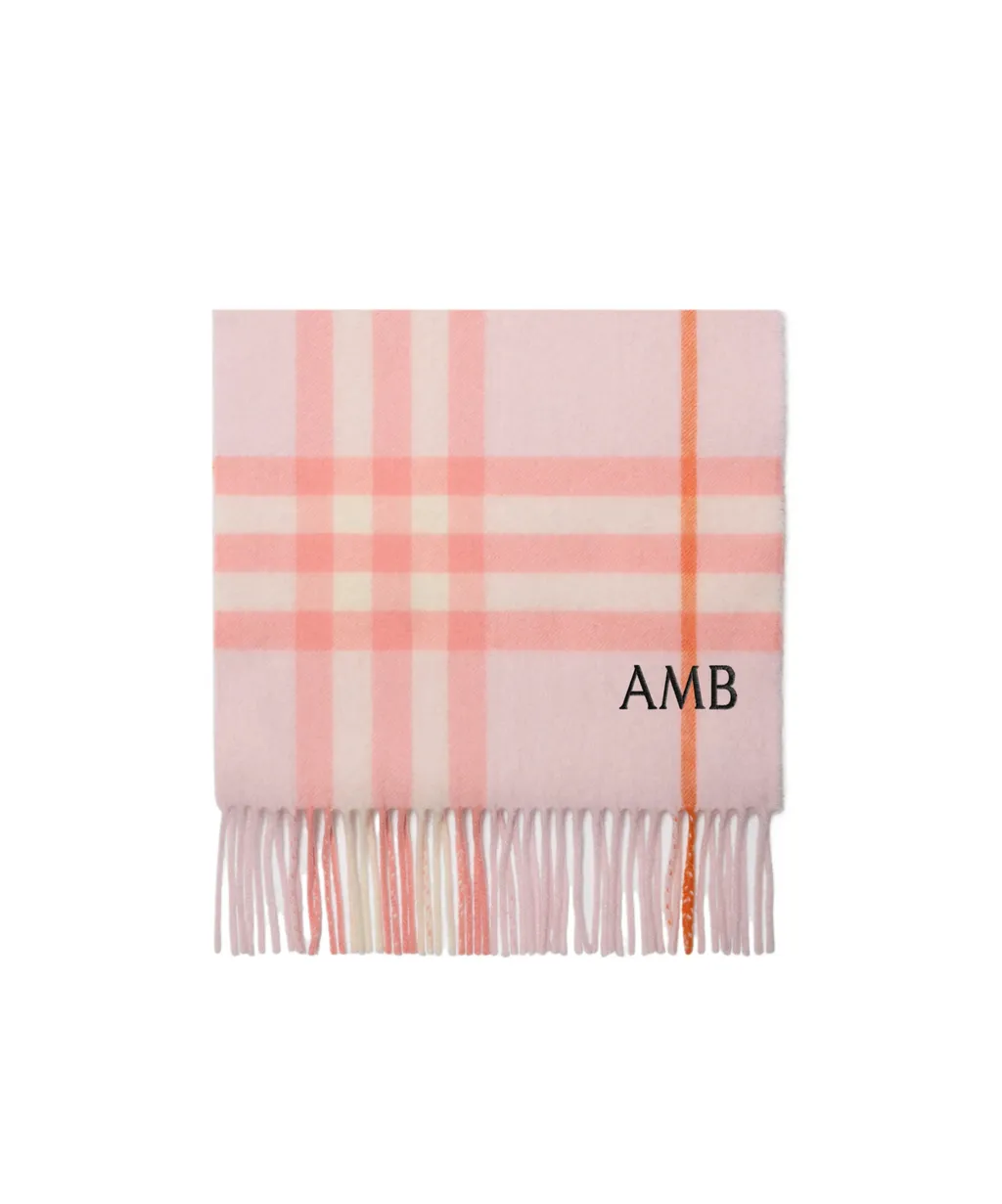Check Cashmere Scarf