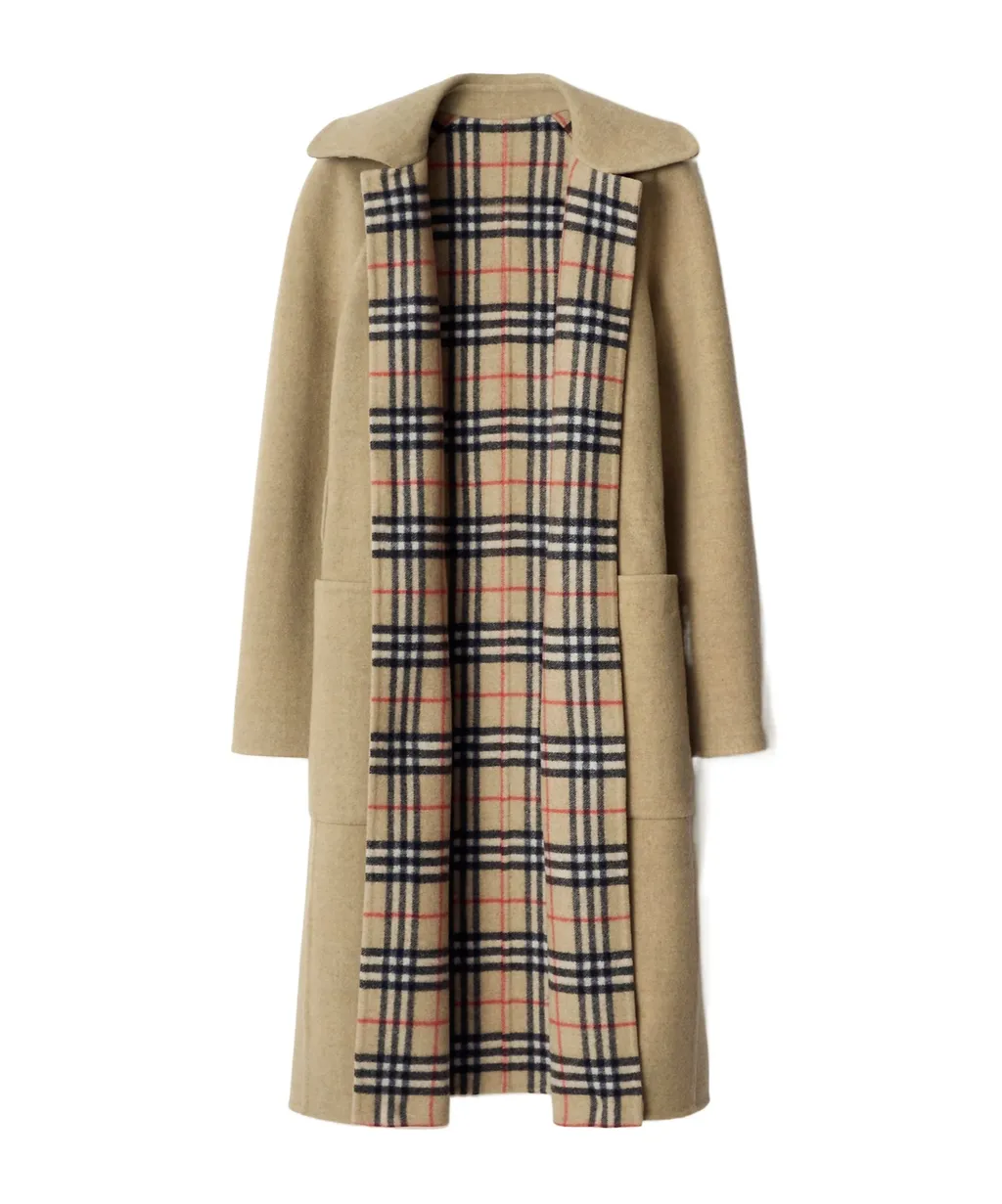 Reversible Wool Wrap Coat